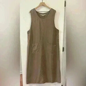 NATURAL ORIGINS | VINTAGE | 90s Sleeveless Utilitarian Maxi Dress
